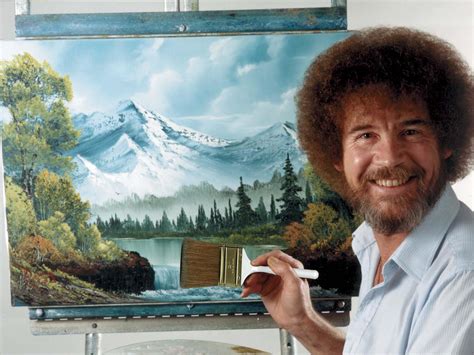 What kind of paint did Bob Ross use, and how did it influence the texture of his clouds?